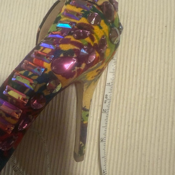 Steve Madden Purple and Blue Embellished Heels size 6 - Picture 5 of 9